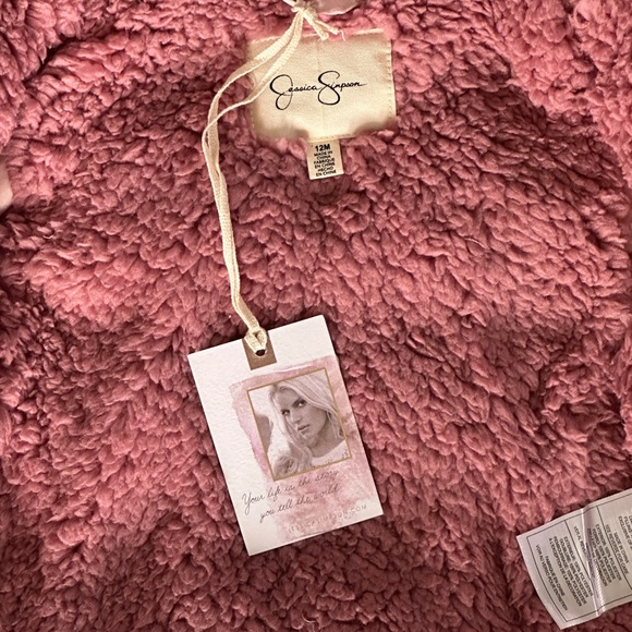 Jessica Simpson size 12mo. Puffer Jacket Pink - Picture 6 of 10